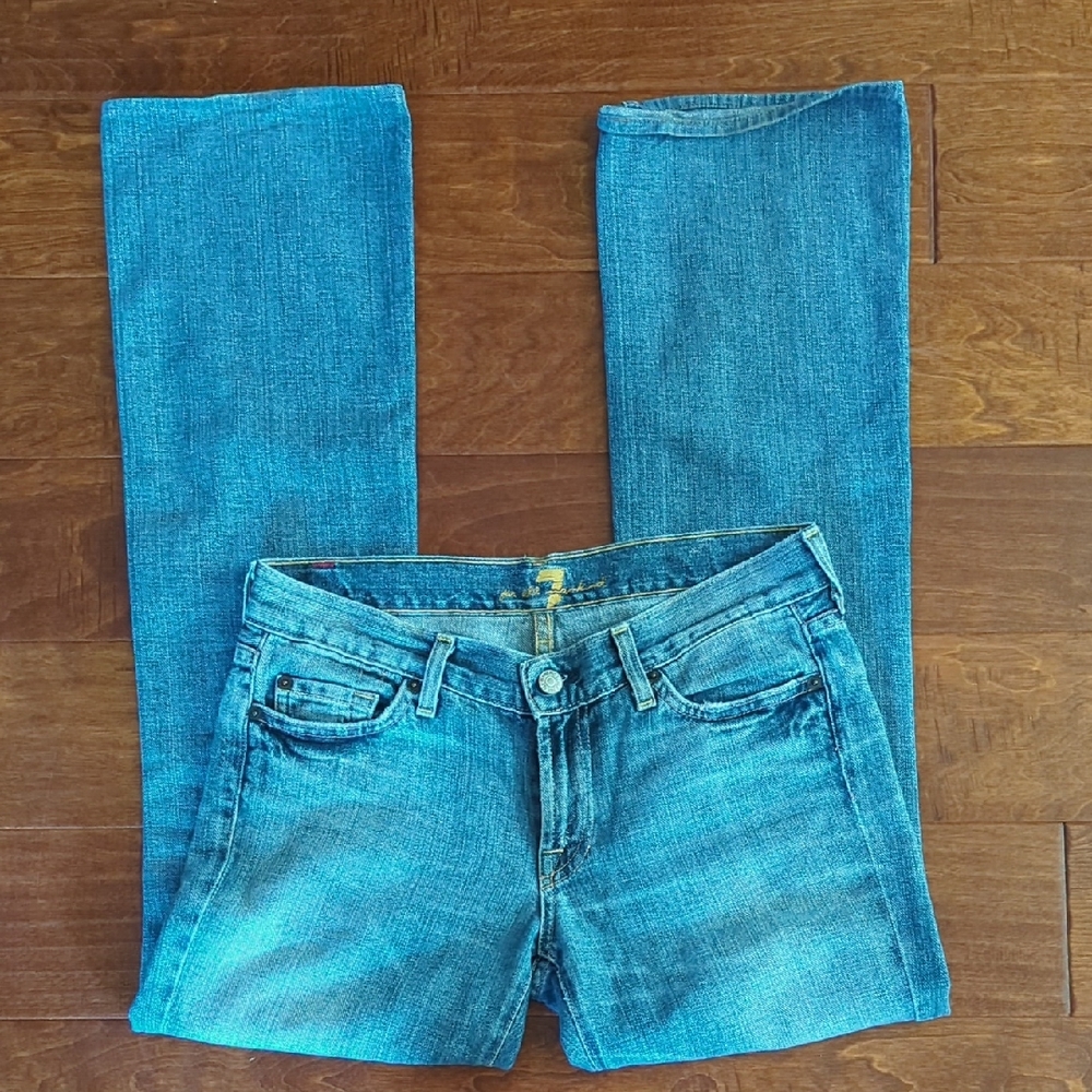 Seven7 Blue Straight Leg Jeans Classic Denim